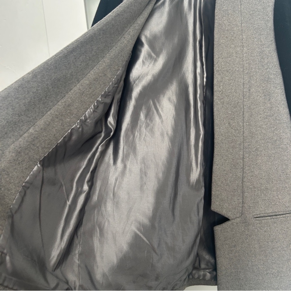 Aryn K black gray color block long coat Small - Picture 6 of 8
